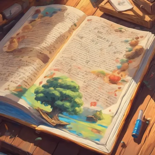 a book with words and illustrations