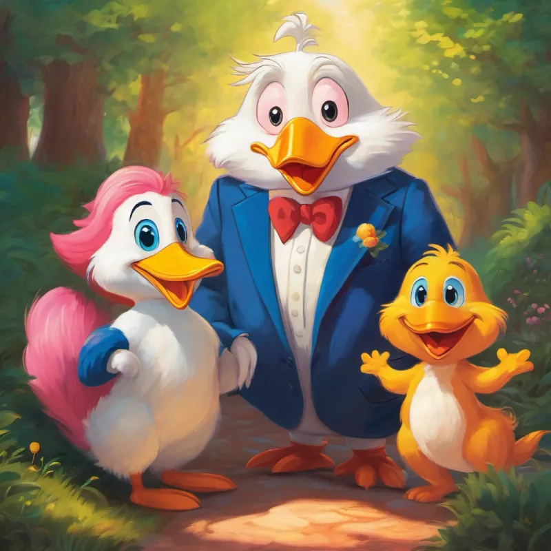 Introduction to Donald's friends Giggles, Pinky, and Zippy.