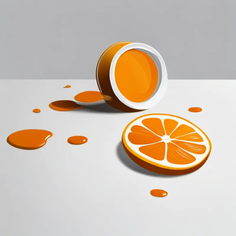 Orange juice spills across the table