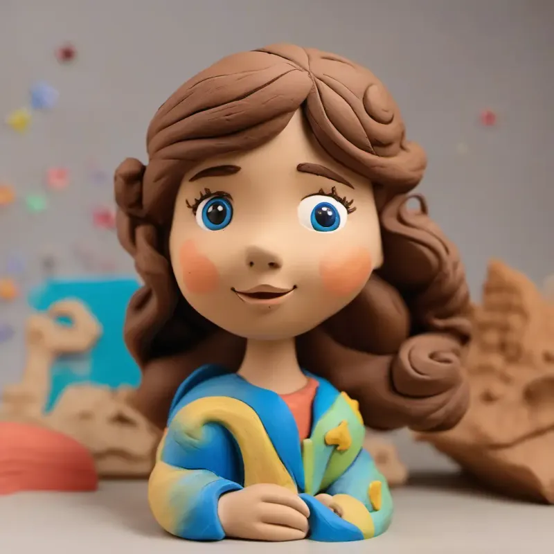 A breakthrough moment, Curious girl, brown hair, blue eyes, always looking up at the stars begins to hear the stars