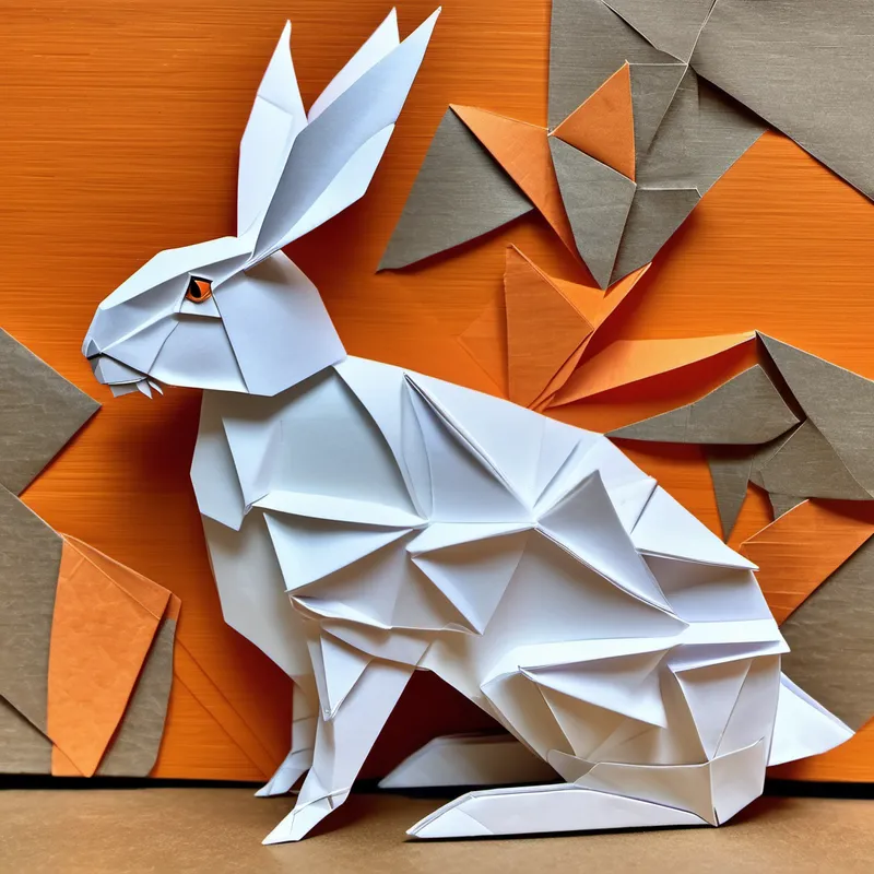 White rabbit and orange turtle