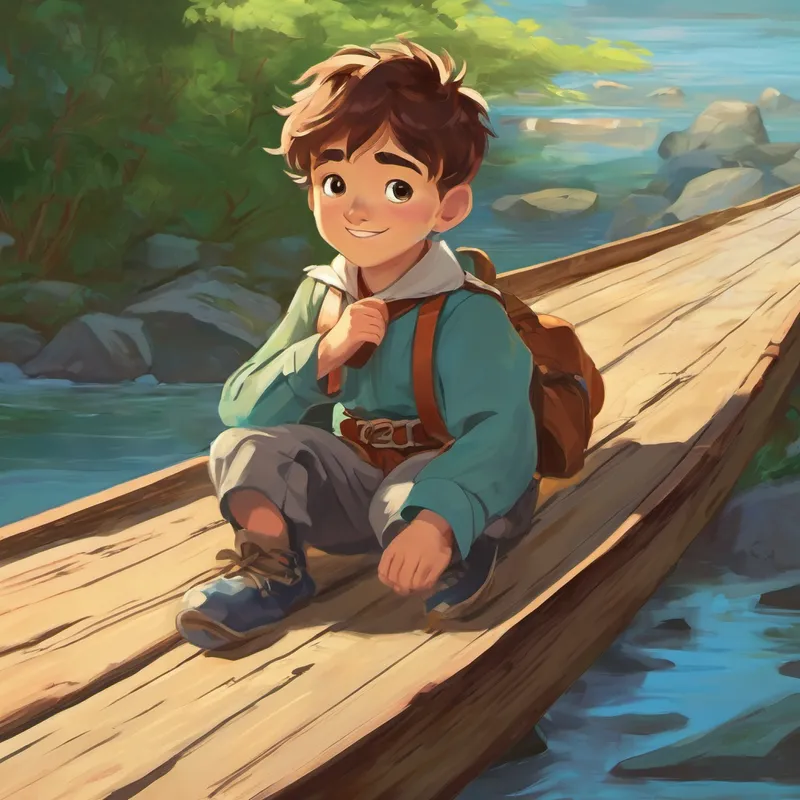 "Hello, little one," Mystica greeted Alex with a warm smile. "I sense that you are a determined and brave young boy. Will you accompany me on a grand adventure?" Excitedly, Alex nodded and agreed to travel with Mystica. Together, they embarked on a journey filled with challenges that put Alex's perseverance to the test. Their first obstacle was a treacherous bridge over a roaring river.