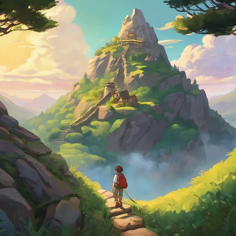 Impressed by Alex's determination and cleverness, Mystica congratulated him and handed him the key. Together, they unlocked the magical door and continued their adventure. Their final challenge was to climb a shape-shifting mountain. The mountain would change its form every time they took a step. Alex quickly realized that it required not only physical strength but also mental resilience.