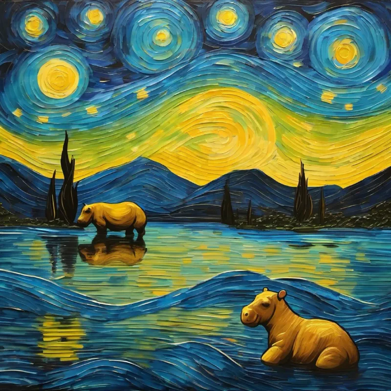 Drake meets sad hippos.