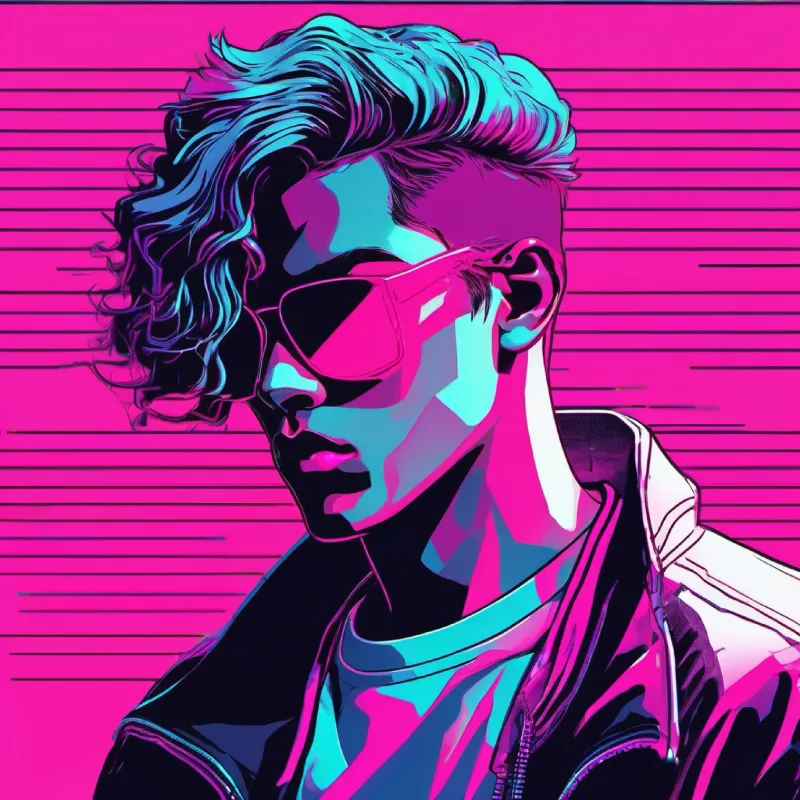 Teenage boy half disappeared