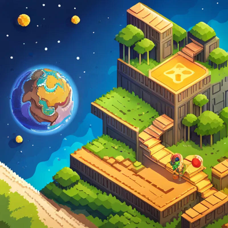 Dino, Zog, and Luna explore Earth's landscapes