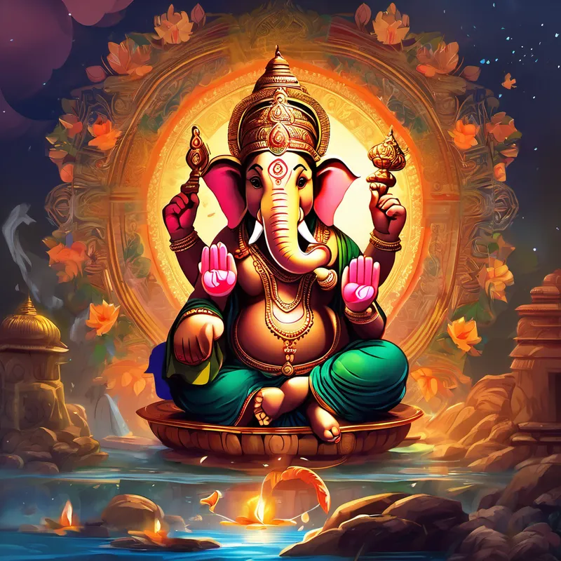 A few days later, when Aryan's artwork was complete, he shared it with the world. He uploaded his digital masterpiece to an online art gallery, and people from far and wide marveled at his creativity and talent. They praised his ability to capture the true essence of Ganesh Chaturthi and the spirit of Lord Ganesha in his artwork. Aryan's artwork touched the hearts of many people, both young and old. Many parents saw his design and shared it with their children, explaining the beautiful significance of Ganesh Chaturthi and the importance of Lord Ganesha's blessings. Aryan's artwork became a symbol of joy, love, and cultural unity, reminding everyone of the beauty found in different festivities around the world.