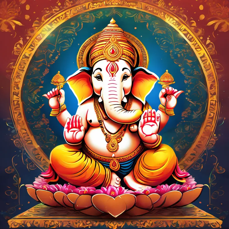 From that day forward, Aryan continued to create breathtaking digital artworks that celebrated different festivals, but his Ganesh Chaturthi design held a special place in his heart. He knew that through his art, he could bring happiness, understanding, and togetherness to people everywhere, just like the joyous celebrations of Ganesh Chaturthi. And so, dear child, whenever you see an artwork or design that captures the spirit and essence of Ganesh Chaturthi, know that it is little Aryan's beautiful creation, spreading love and celebration to all who behold it. Let it inspire you to appreciate the joyous festivities, the diversity of traditions, and above all, the enduring kindness and love of Lord Ganesha.
