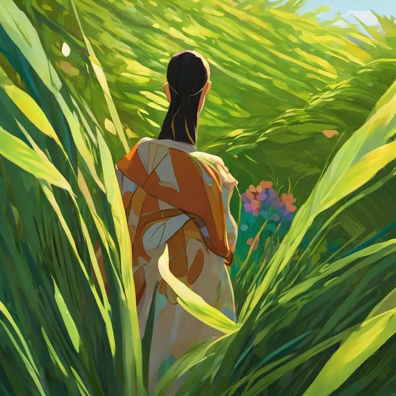 Next, Tully encouraged Elara to notice her body. They felt the warmth of the sun touching their skin and the soft grass beneath them. Elara understood that connecting with her senses brought her closer to the present moment. As they opened their eyes, Tully suggested they take a slow walk. They strolled through the forest, feeling the touch of each delicate leaf against their trunks, marveling at the intricate patterns of the plants. Elara noticed how walking mindfully allowed her to appreciate the intricate beauty of the world around her.