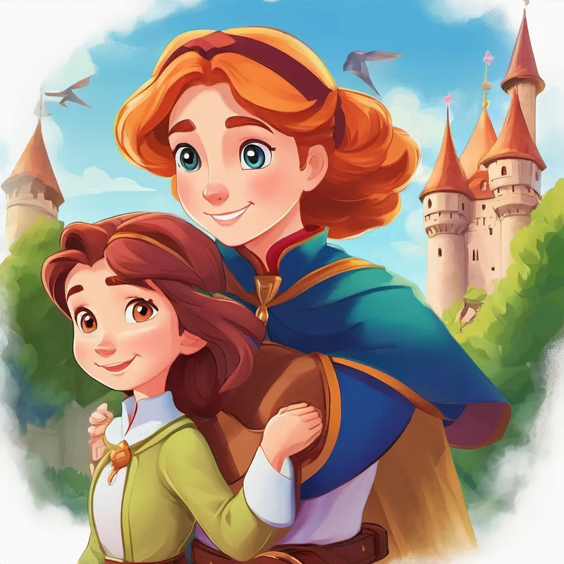 From that day on, Malina became a helpful witch, using her powers to bring joy and happiness to the world. Princess Anna and Max returned to the castle as heroes, and the king and queen were overjoyed to have their daughter safe. Max's courage and kindness had saved the day, and he would forever be remembered in the kingdom as a true hero.