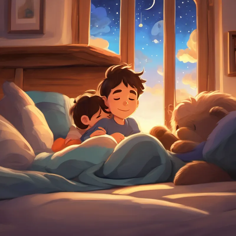 As Max's eyes grew heavy, he felt a warm hug from his parents. They whispered, 'Goodnight, Max. Sweet dreams.' Max smiled and fell into a peaceful sleep, knowing that even in his dreams, he could create his own magical adventures.