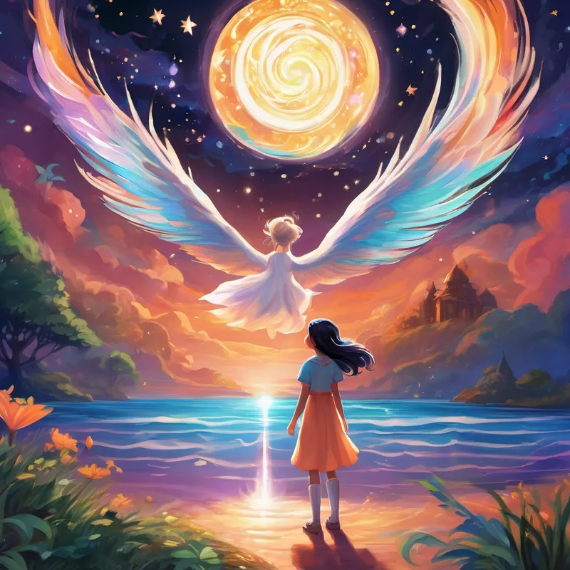 Luna decided to create a dream where Lily could travel to faraway lands and meet fantastical creatures. With a flick of her wrist, she painted the sky with colorful strokes, turning it into a breathtaking canvas of stars and clouds. She then conjured a magnificent, swirling portal that would transport Lily to an unbelievable realm. As Lily dozed off, she found herself standing before a shimmering portal, its colors dancing and shifting before her eyes. Excitement and curiosity coursed through her veins. Taking a deep breath and summoning her courage, she stepped into the portal and was instantly transported into an enchanting, dream-filled world.