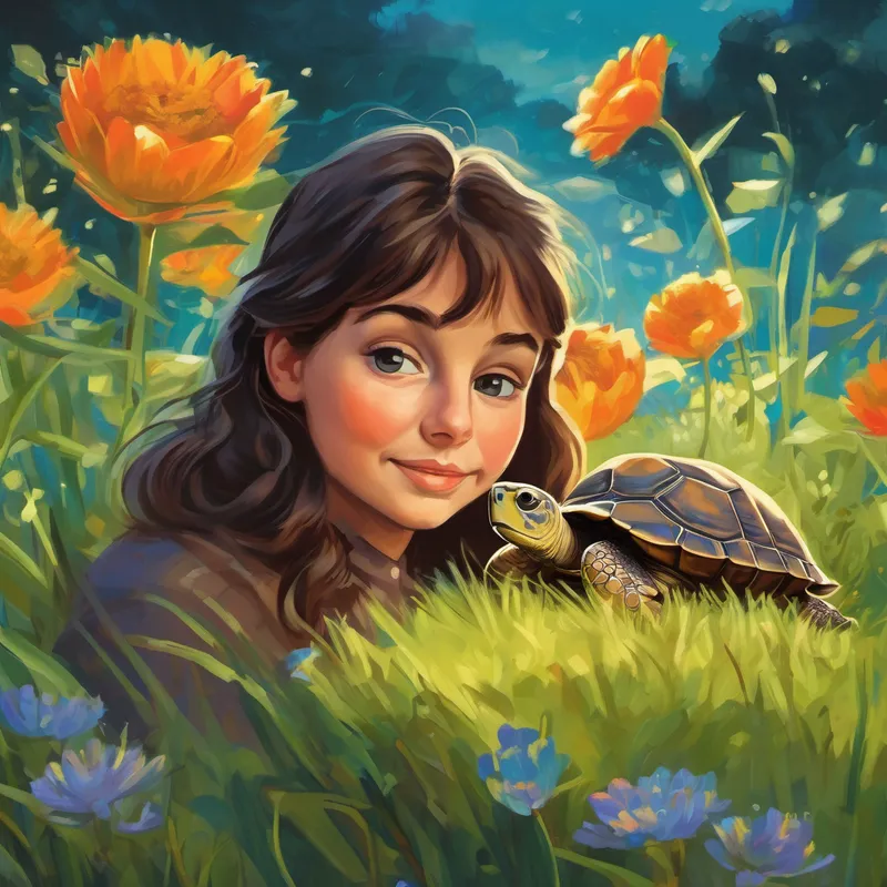 Un jour, une vieille tortue sage nommée Victorine fit une visite à la prairie. Elle était connue pour sa sagesse et son amour pour les histoires. Félicie, curieuse de connaître les histoires que Victorine pouvait partager, se rapprocha d'elle. Victorine sourit et dit : "Ma chère Félicie, je vois que tu es une fourmi très spéciale. Mais permets-moi de te raconter une histoire sur l'importance du travail."