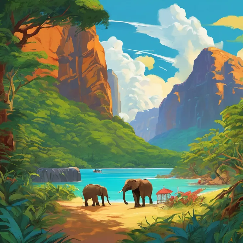 The fourth page featured Australia and Brazil. Australia was proud of its breathtaking wildlife and the Great Barrier Reef, while Brazil couldn't help but brag about its stunning Amazon rainforest and colorful Carnival. They agreed that nature deserved our utmost respect and care. On the fifth page, Kenya and Canada, the two country balls, discussed their amazing landscapes and animal friends. Kenya admired Canada's snow-capped mountains and beautiful lakes, while Canada admired Kenya's endless savannas and majestic elephants. They realized that despite being on opposite sides of the world, nature connects us all.