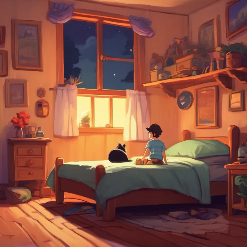 Tim sneaks in his room; spots something strange under the bed.