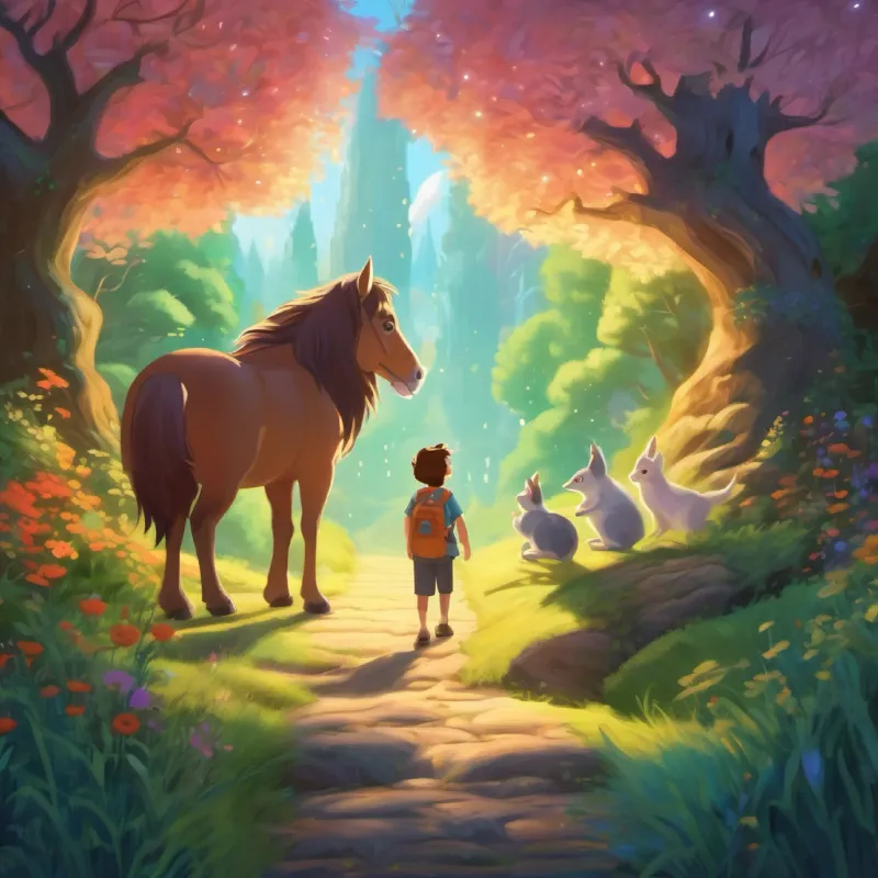 Tim enters a magical realm with talking animals.