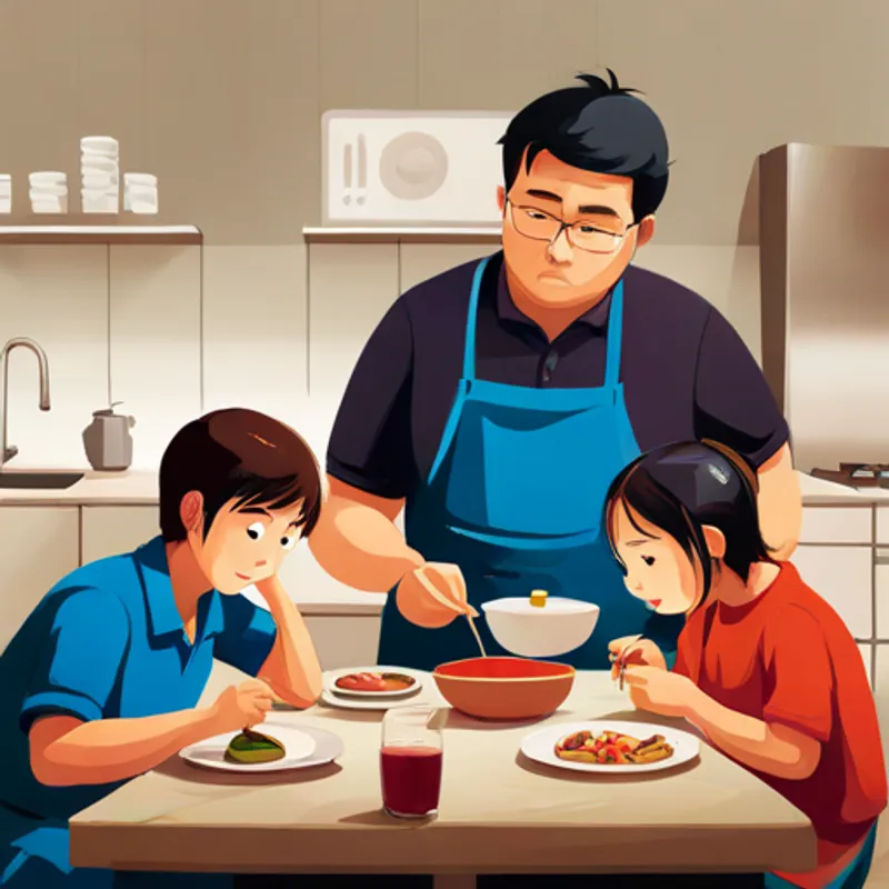 Noé e sua família alimentando e cuidando dos animais na arca