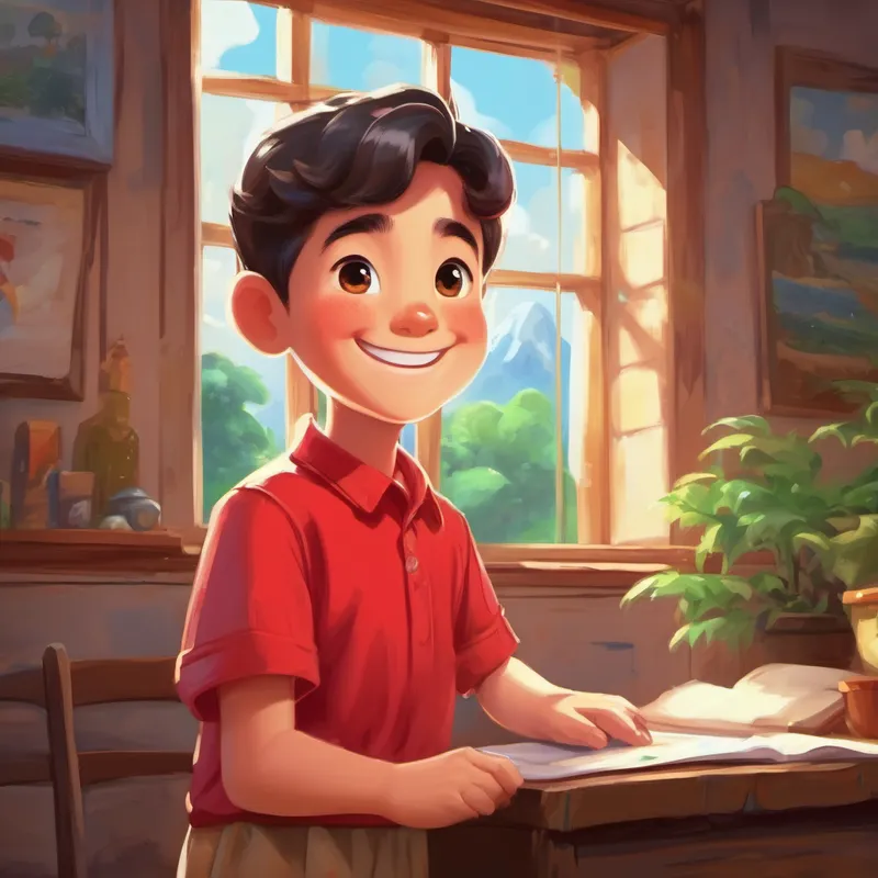 Kind and caring, always wearing a red shirt teaching with a big smile