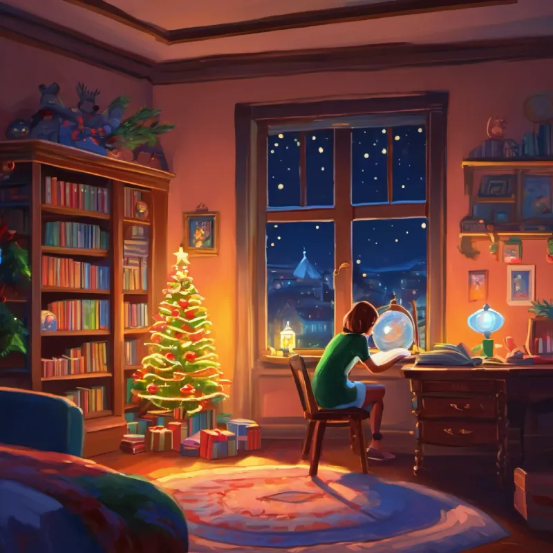 Libi's reading hobby, in her room at night.