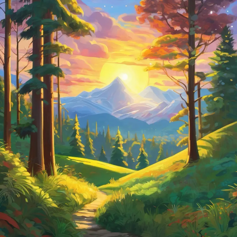 Sunshine reveals forest wonders to Libi.