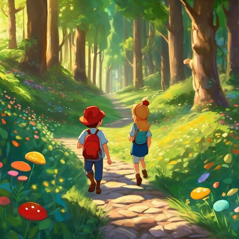Once upon a time, in a little village surrounded by enchanting forests, lived two siblings named Arthur and Meg. They were the best of friends and always stuck together, just like peas in a pod. One sunny morning, as they were playing near the edge of the village, their eyes caught sight of a magical path. It was paved with colorful pebbles and led directly into the heart of the mysterious forest. Curiosity filled their hearts, and they decided to embark on a thrilling adventure, just like the famous Hansel and Gretel.