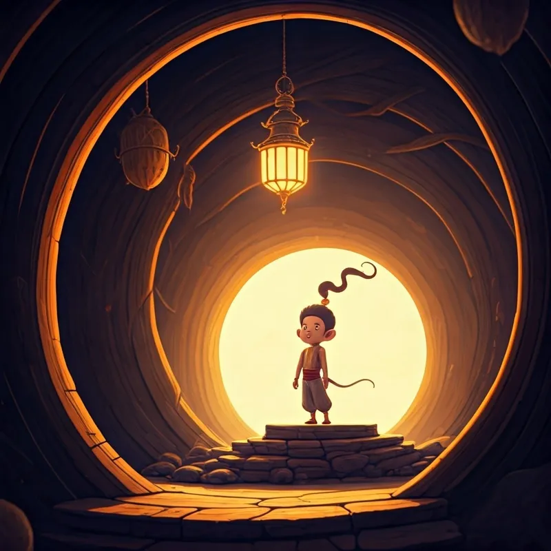 A tiny genie with a booming voice