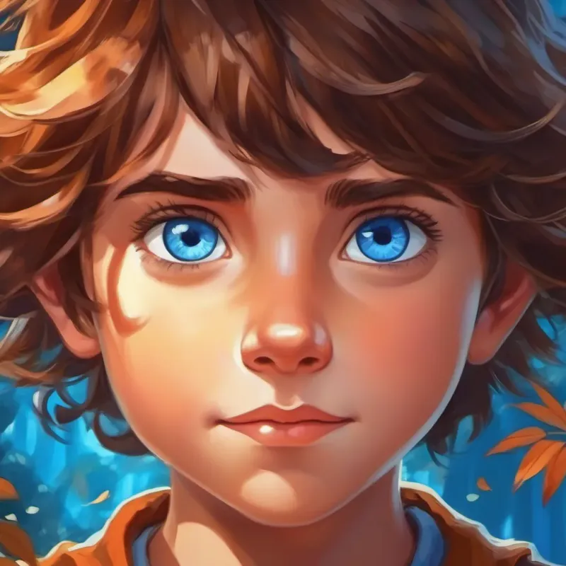 Bright blue eyes, brown hair, curious nature faces and overcomes natural challenges, growing in determination.