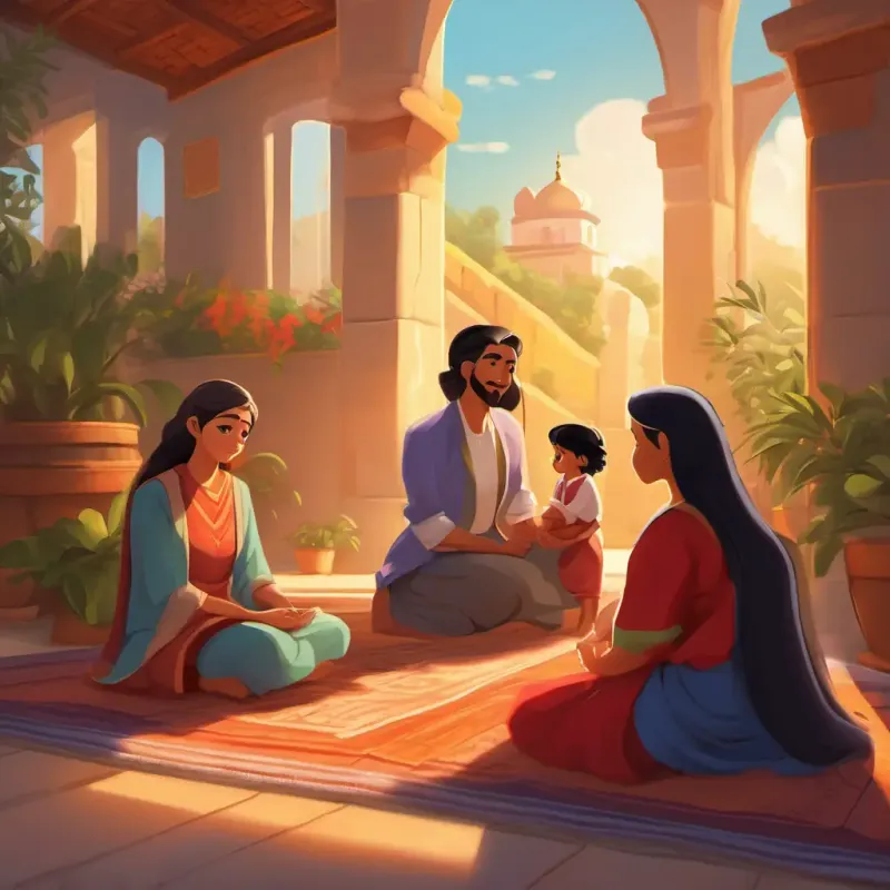 Family time for Alvira before her fourth Salah.