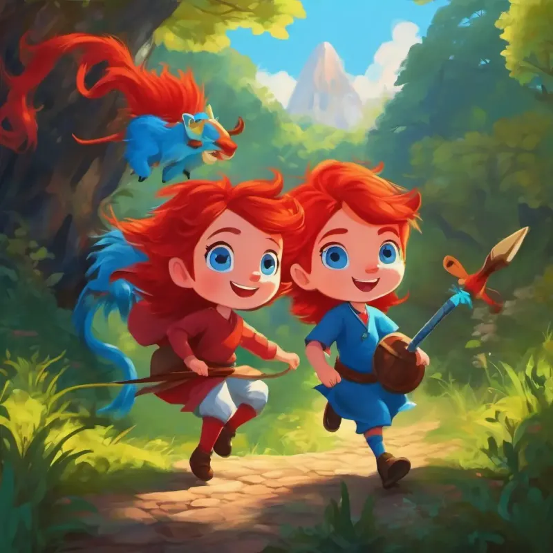 The devils are pleased with Bright red hair, blue eyes, adventurous and kind-hearted's bravery and change their behavior. They bond over games and fun.