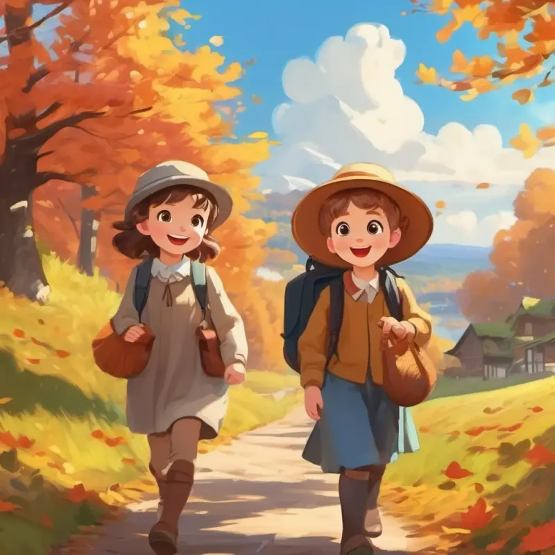 Beginning of the story, They had rosy cheeks, bright smiles, and eyes full of curiosity and joy preparing for the trip, sunny weather