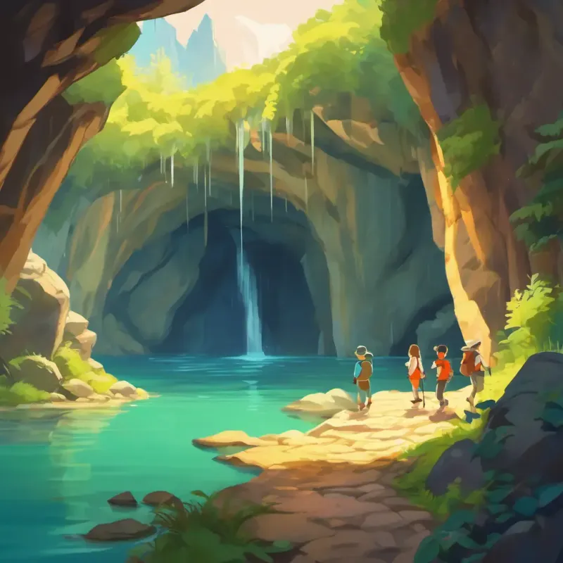 The friends find a hidden cave with clues to the lake's mysteries.
