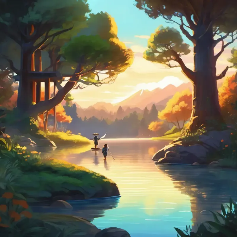 The friends succeed in their mission and become the protectors of the magical lake.