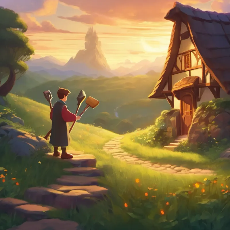 Discovering the magic hammer, a major plot point.