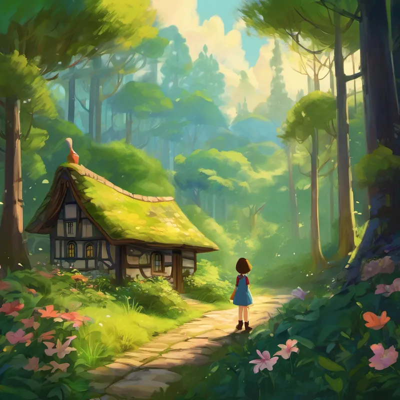 Once upon a time, in a small village nestled beside a great enchanted forest, there lived a curious and brave little girl named Lily. She had a heart full of wonder and a mind bursting with imagination. Lily loved to explore the woods near her village, but she was always told by the elders to stay away from the enchanted forest. They said it was a magical place with hidden dangers. But Lily couldn't resist its allure any longer. She decided it was time to see for herself what secrets the forest held.
