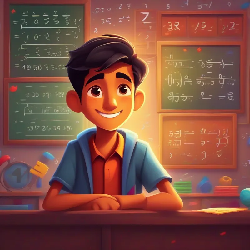 A Punjabi boy who loves math. (Intelligent, kind-hearted, positive) represents his school in math competitions.