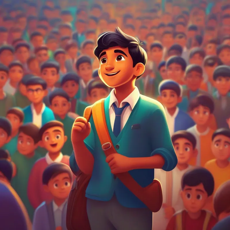 A Punjabi boy who loves math. (Intelligent, kind-hearted, positive) speaks at a prestigious math conference.