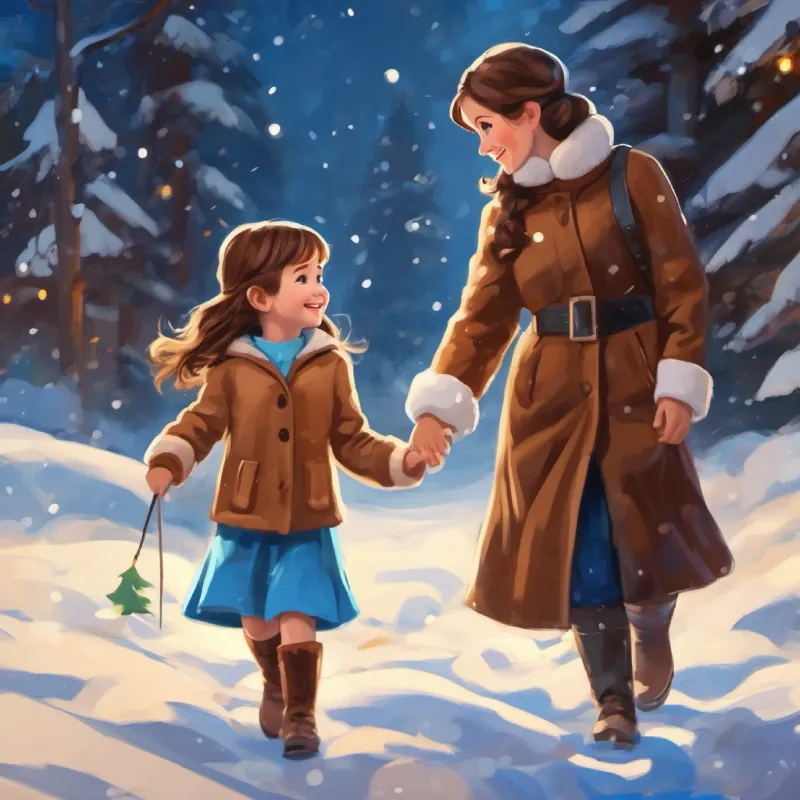 4-year-old white girl, blue eyes, brown hair, cheerful, a 4-year-old girl, waves goodbye to her father.