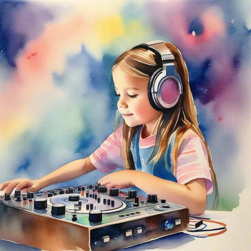 8 year old girl dreaming about DJ