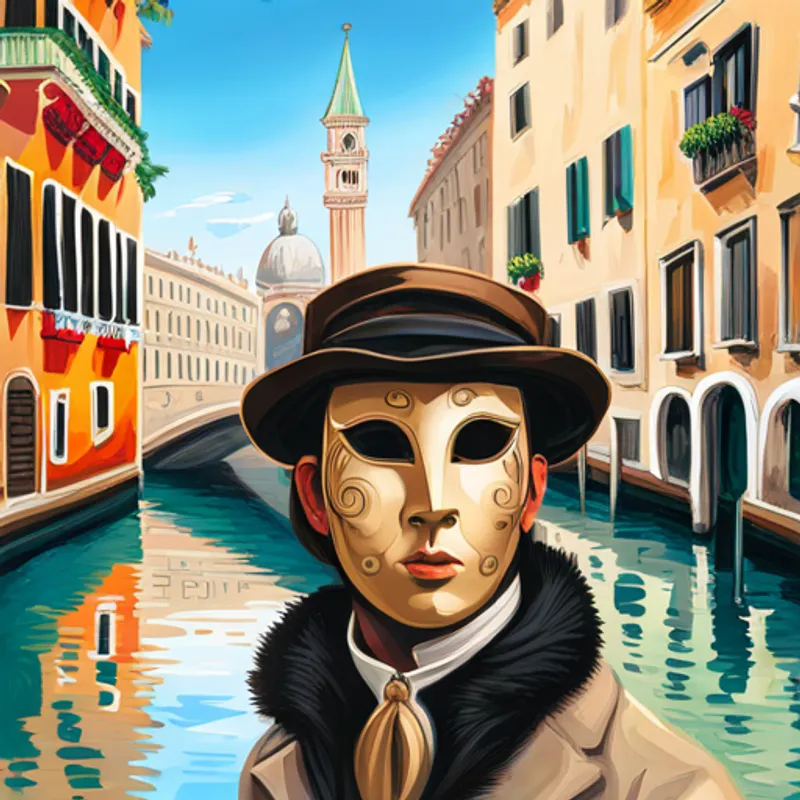 Mask named Marco in Venice during Carnival