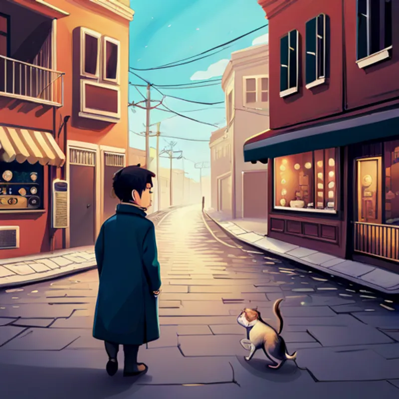 Mask Marco meets mysterious cat, befriend on streets