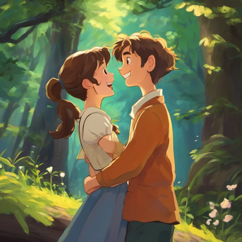 "Jack!" Lily exclaimed with excitement, "I missed you so much!" "I missed you too, Lily!" Jack replied, hugging his friend tightly.