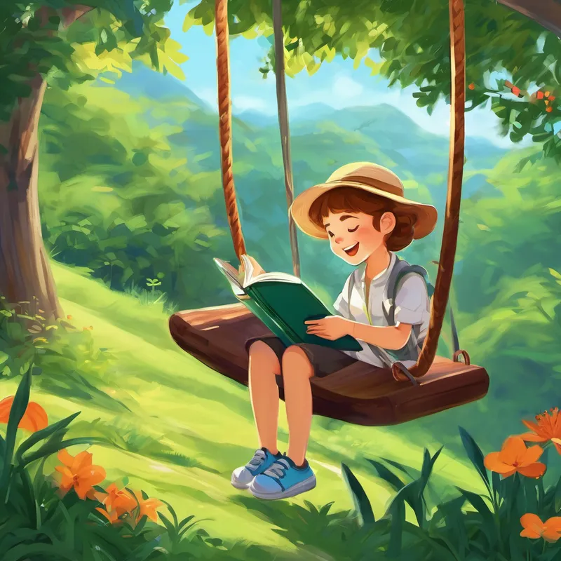 They spent the whole day playing on the swings, climbing the jungle gym, and running through the grass. They felt like no time had passed at all, as their laughter filled the air. As they sat down to catch their breath, Jack noticed that Lily was carrying a special book. "What's that, Lily?" he asked, curious.