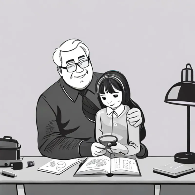 Lily and her dad sharing special moments together happily