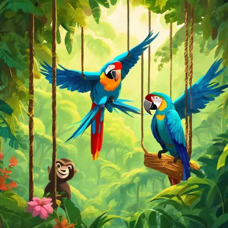 Swinging on vines, meeting macaws, playing with monkeys