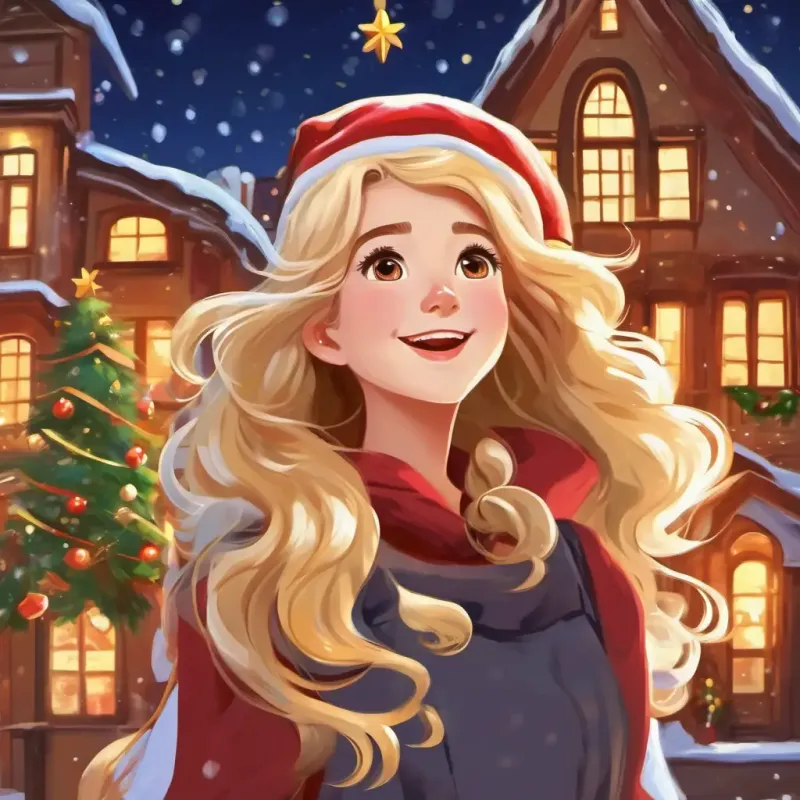The announcement of the winning flavor and Wavy blond hair, brown eyes, joyful expression's dream coming true.