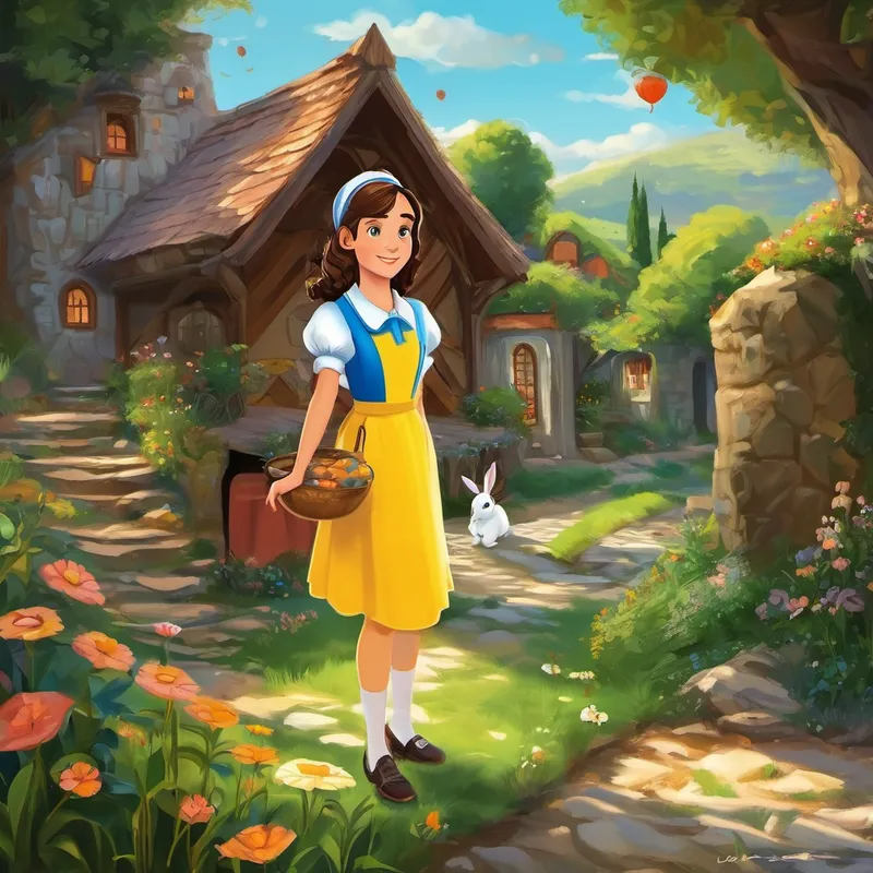 Alice, cesaretini toplayarak, cadının kapısını çaldı. Cadı, Alice'e yardım edeceğini kabul etti, ancak bir şartı vardı. Alice, cadının kendisine çiçek bahçesindeki en güzel çiçeği getirmesi gerekiyordu. Alice, işleri yoluna koymak için çiçek bahçesine gitti ve güzel bir gül çiçeği buldu. Ancak, bu çiçek, bir tür büyülenmişti ve yanlışlıkla Alice'i yakalamıştı. Alice, bir kafesin içinde hapis kaldı ve endişelenmeye başladı.
