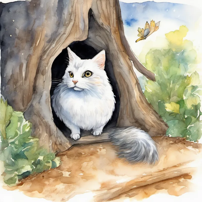 Quietly, Chippo sneaked out of his nest, clutching the key tightly in his paws. He tiptoed through the apartment, careful not to wake his sleeping human friends. Chippo reached the front door, heart pounding with excitement. As Chippo stepped outside, the cool night air tickled his paws and the starry sky seemed to wink at him. He followed his instincts, darting through the streets and alleys of Stuttgart until he came to a towering oak tree in a small park.