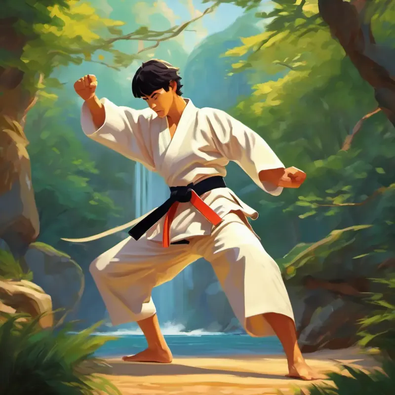 izzeldin playing taekondo