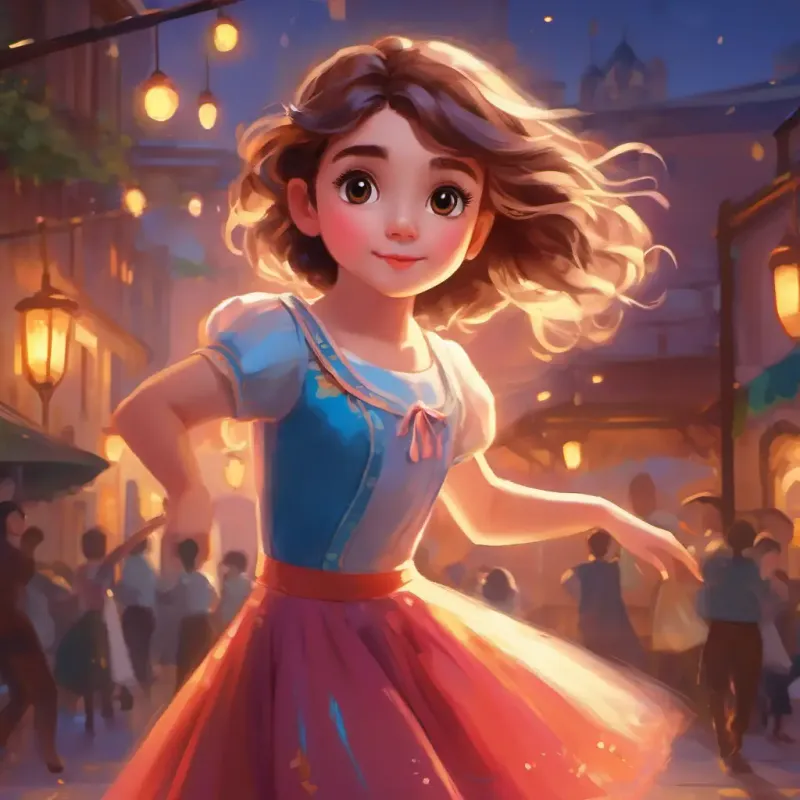 Introducing Young girl with bright eyes, always wearing a dance outfit, a girl who loves to dance.