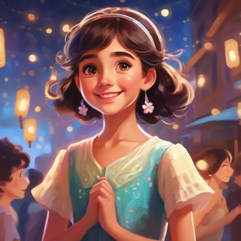Young girl with bright eyes, always wearing a dance outfit feels proud, embraces joy of dancing.